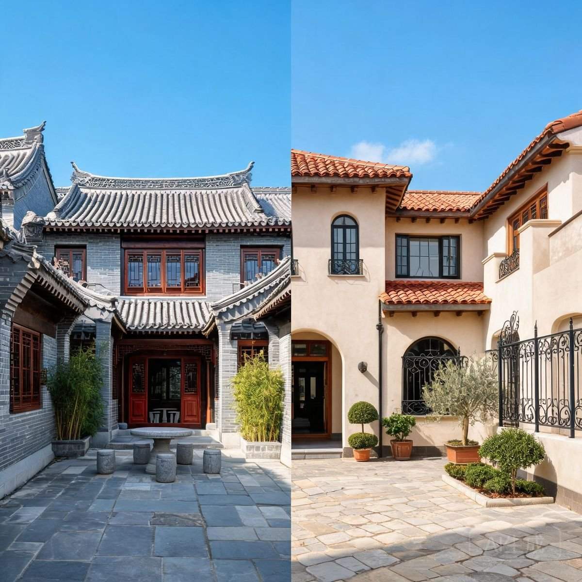 East vs West Courtyard